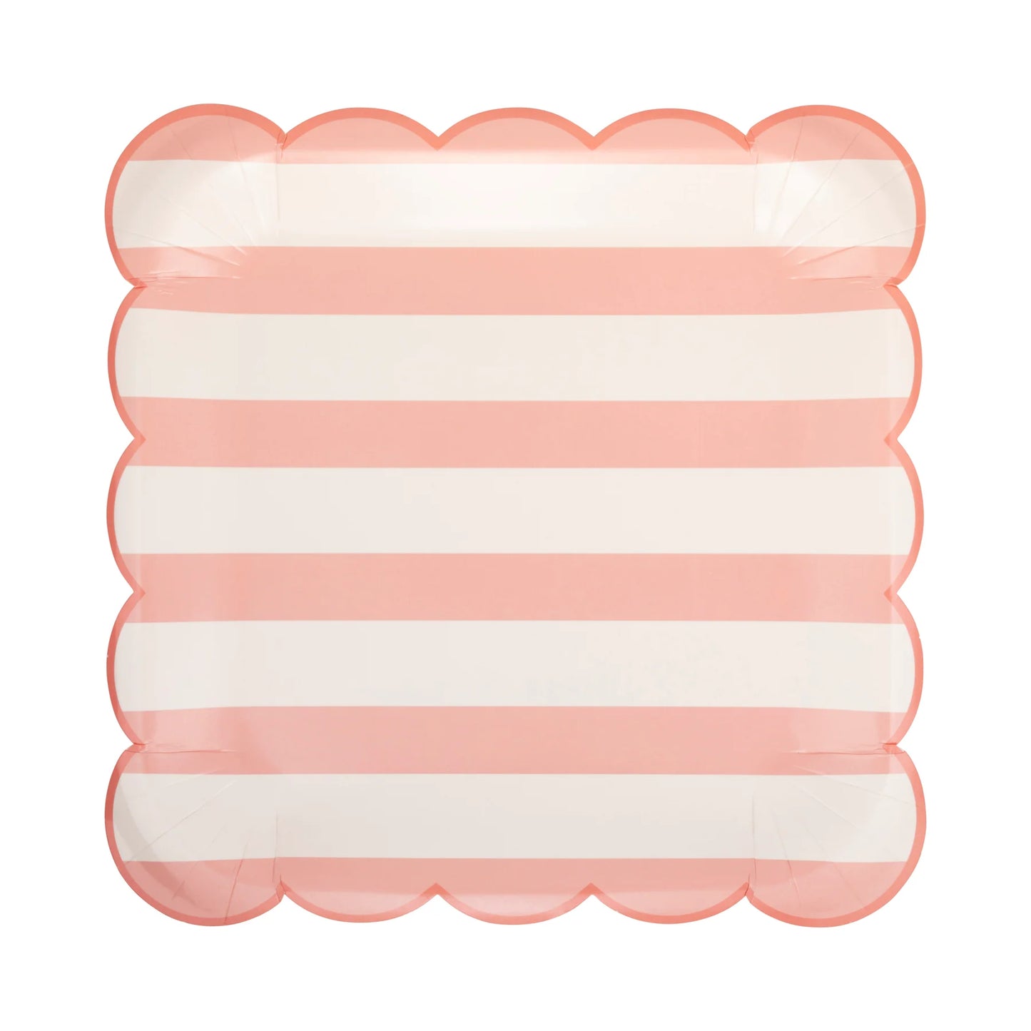 Pink Stripe Paper Plates