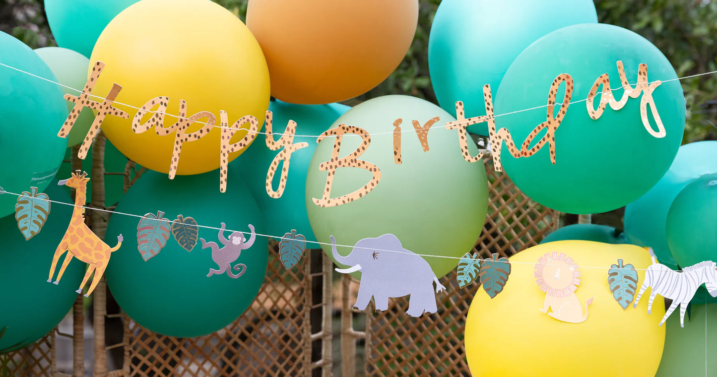 Safari Animal Banner & Happy Birthday Banner