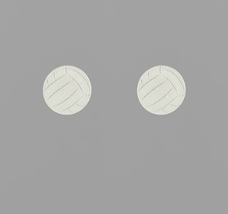 Acrylic Glitter Volleyball Stud Earrings
