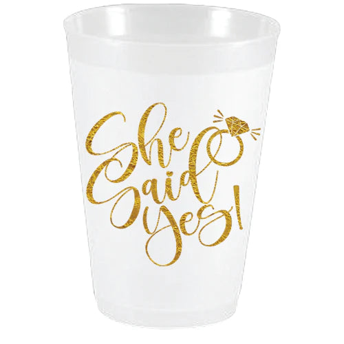 "She Said Yes!" Frost Flex Cups
