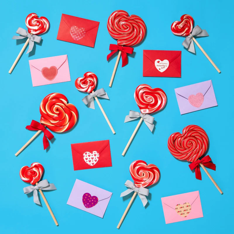 Handmade Cherry Heart Organic Lollipop (2oz)