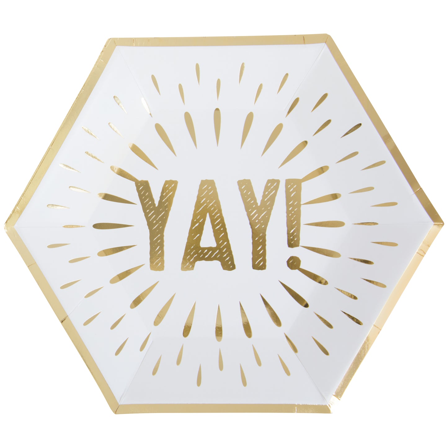 "Yay" Hexagon Lunch Plates