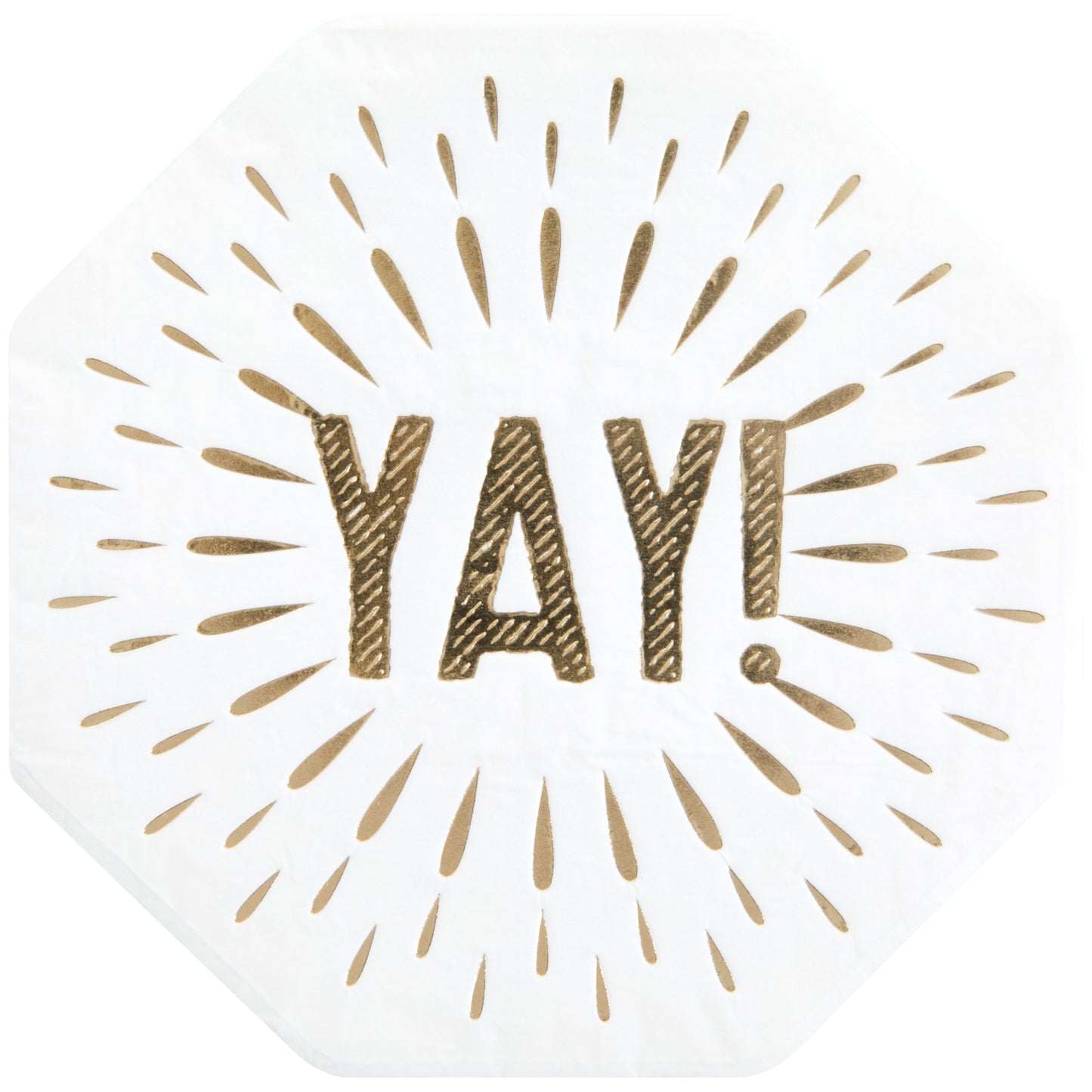 "Yay" Hexagon Beverage Napkins