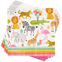 Party Animal Fringed Lunch Napkins