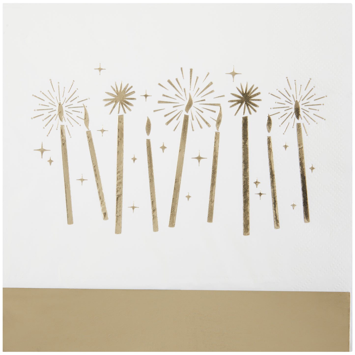 Gold Birthday Candle Fringe Lunch Napkins