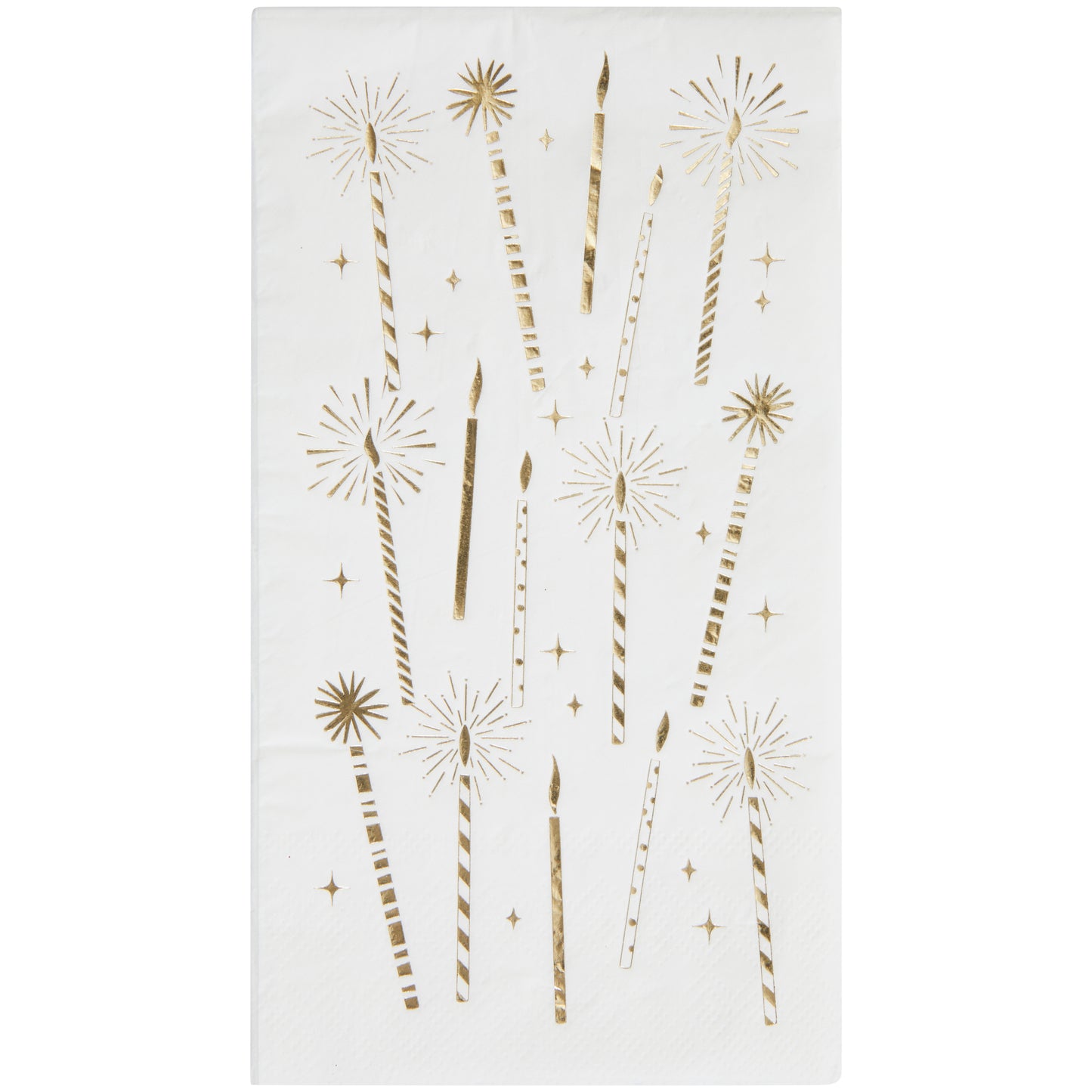 Gold Birthday Candle Guest Dinner Napkins