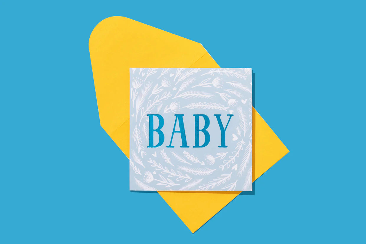 Blue Baby Enclosure Card