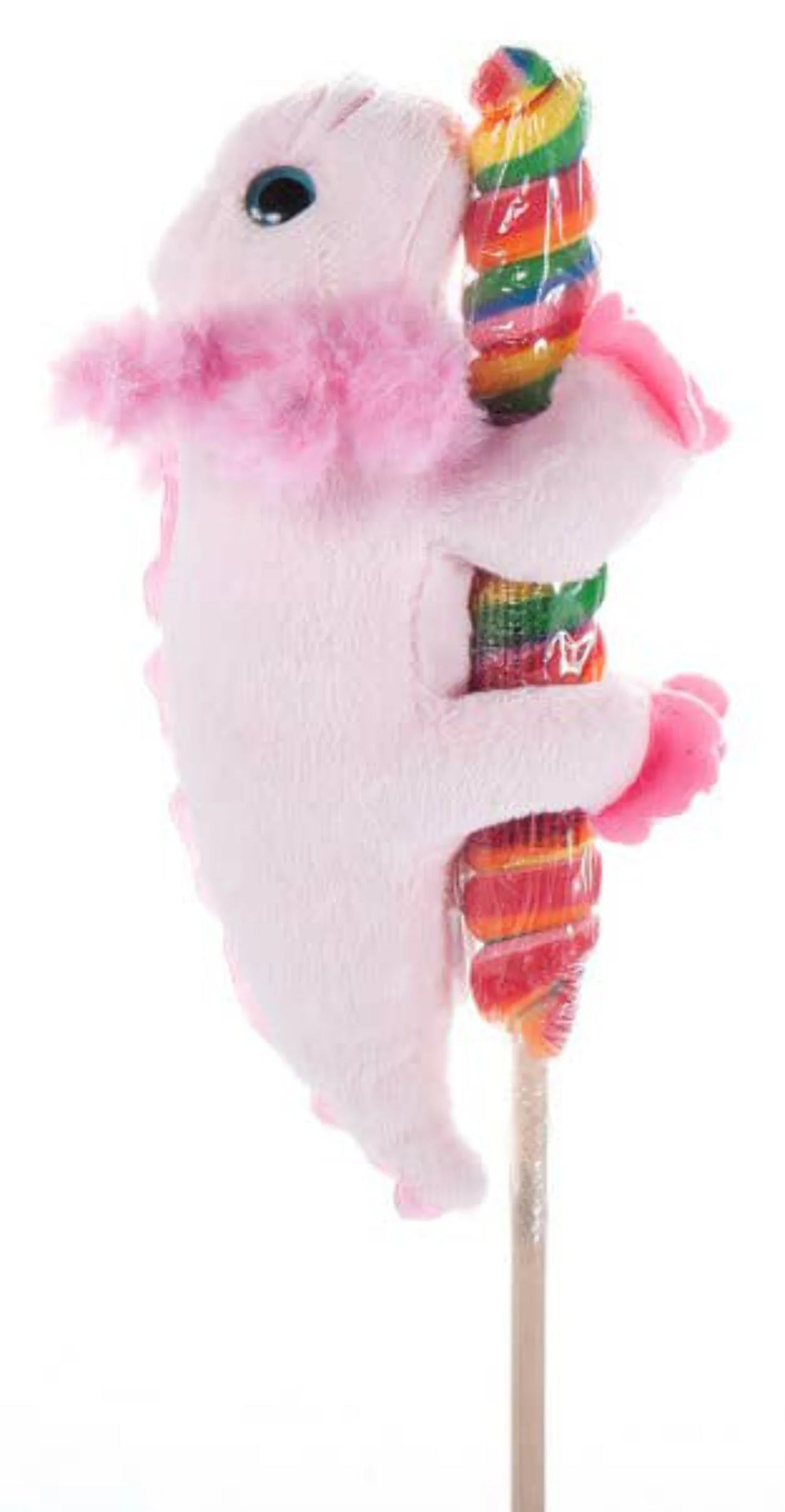 Lollyplush Axolotl w/14" Rainbow Lollipop