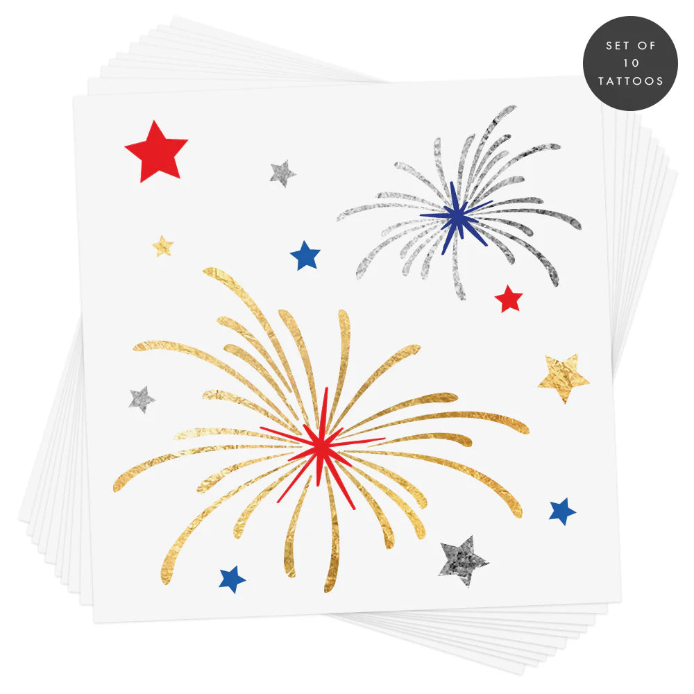 Firework Celebration Temporary Tattoos
