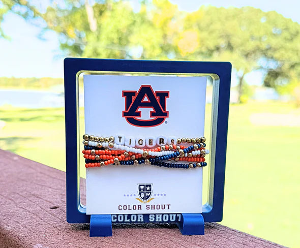 Auburn University Lucky 7 Bracelet Stack Set