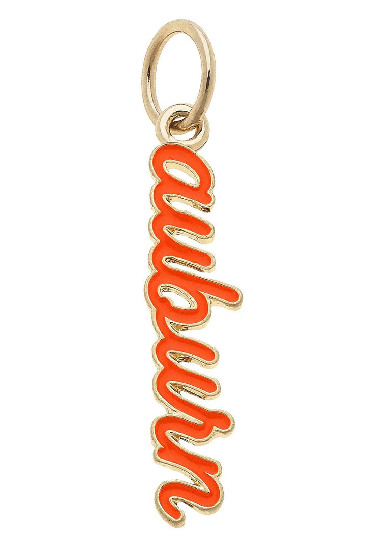 Auburn Tigers Enamel Script Charm