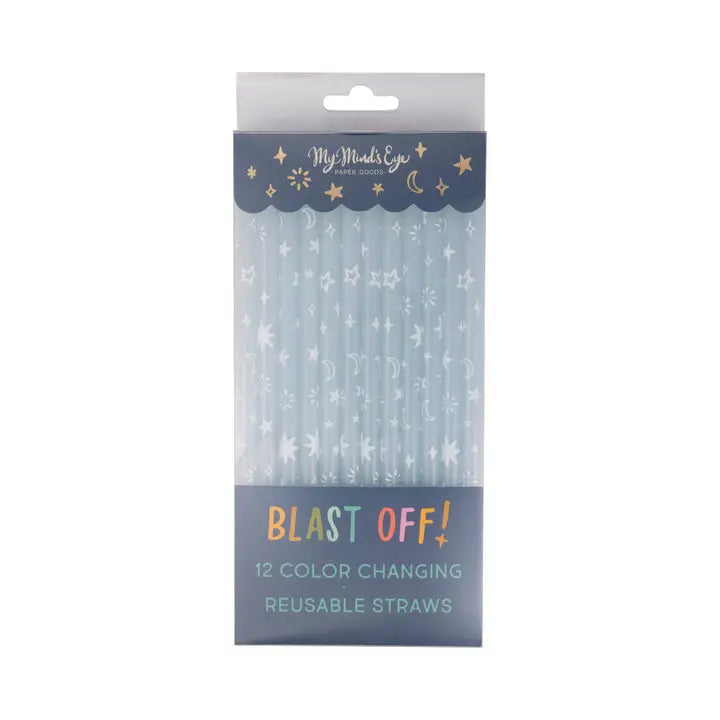 Space Color Changing Straws