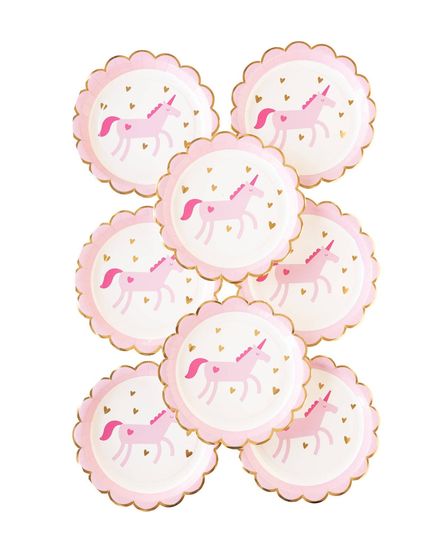 Pink Unicorn Ruffle Edge Plate