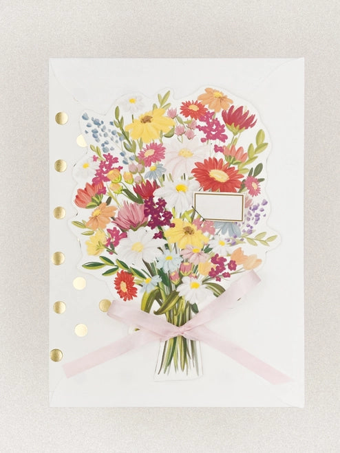 A Flower Bouquet Die Cut Versatile Greeting Card