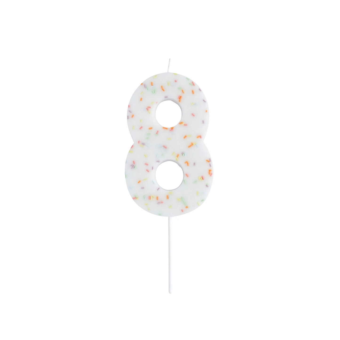 Jumbo Number '8' Sprinkle Candle