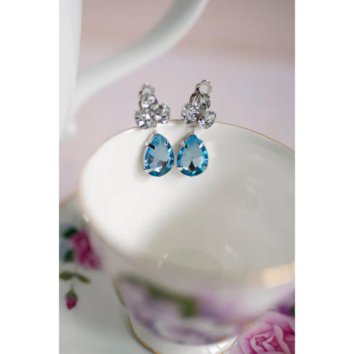 The Marilyn 4-Piece Jewelry Set: Blue/Silver