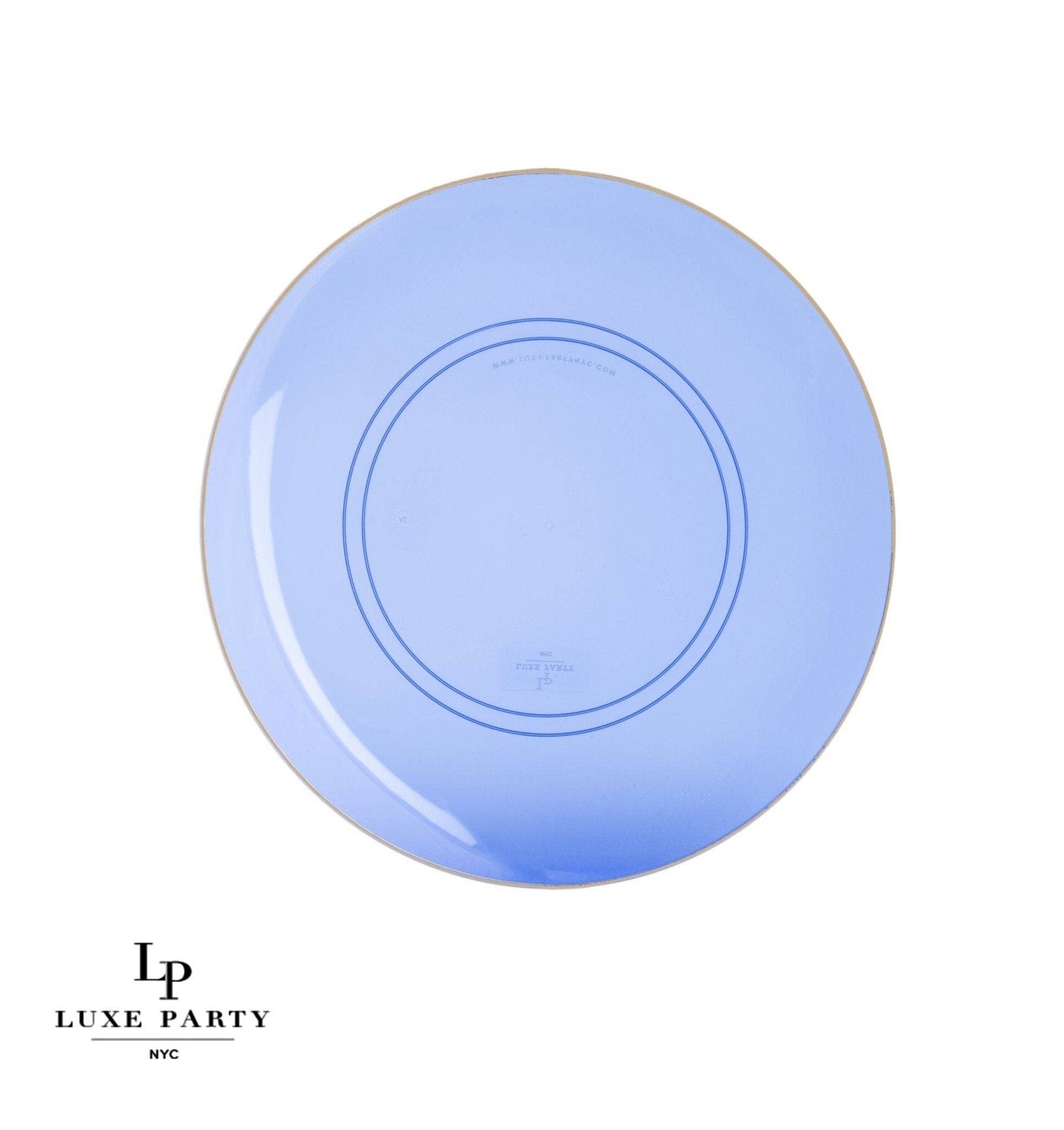 Plastic Side Plates: Transparent Bartenura Blue • Gold