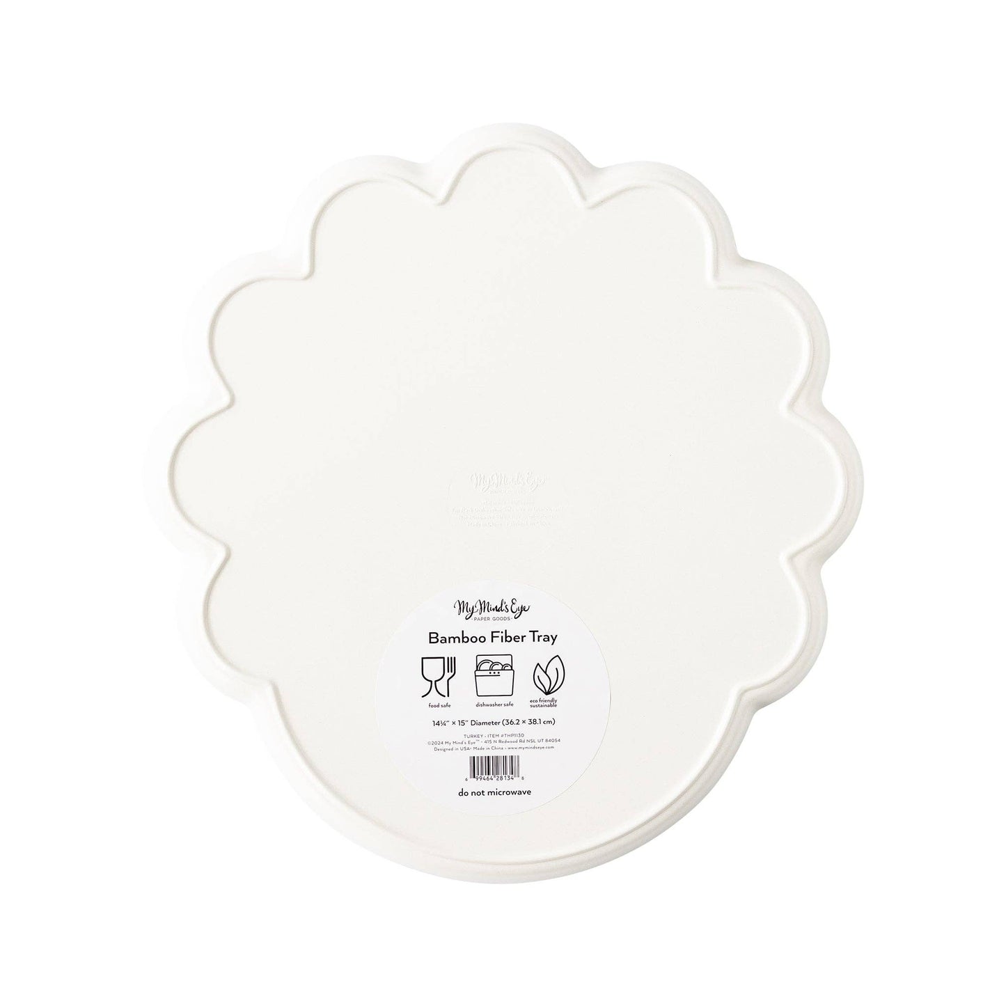 White Turkey Bamboo Tray