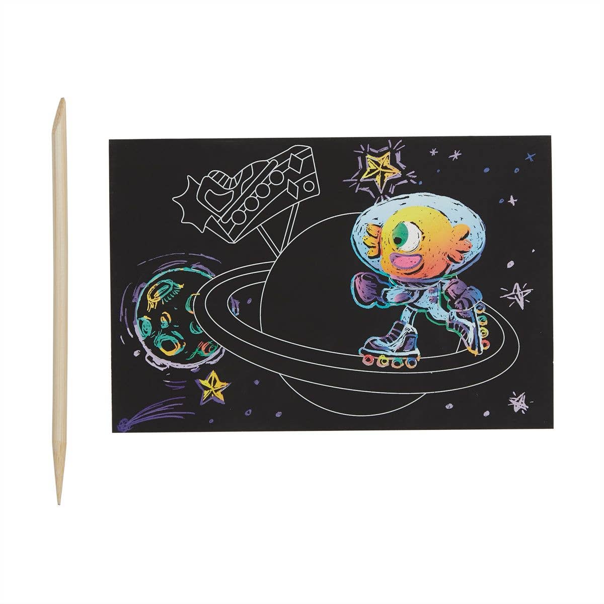 Mini Scratch & Scribble Art Kit: Wacky Universe