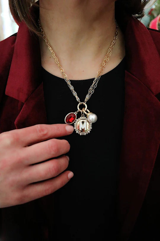 Celia 3-Row Dainty Charm Necklace Base in Gold