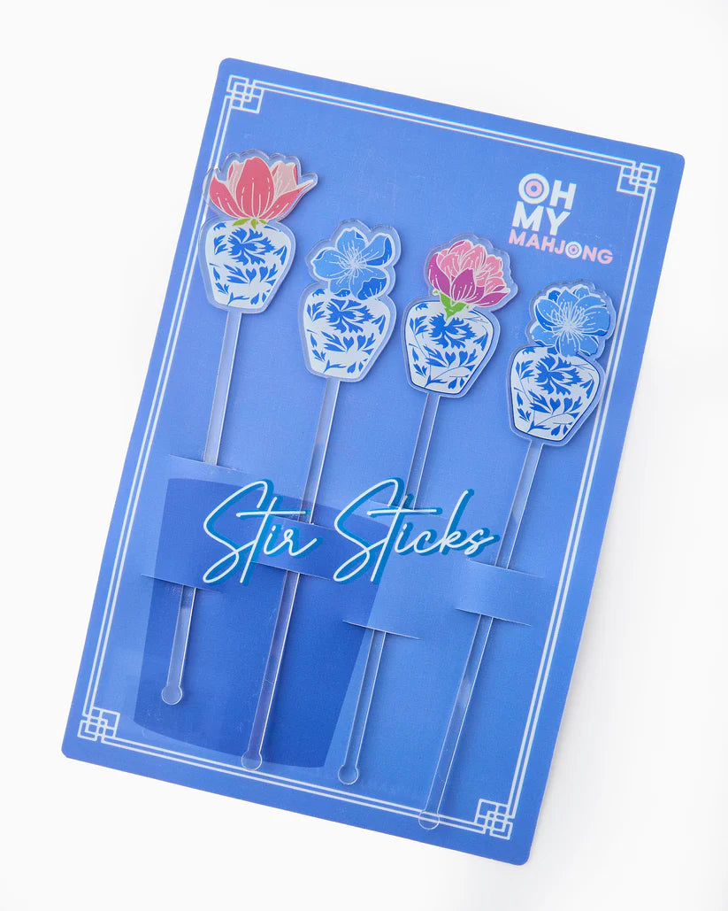 Chinoiserie Cocktail Stir Sticks