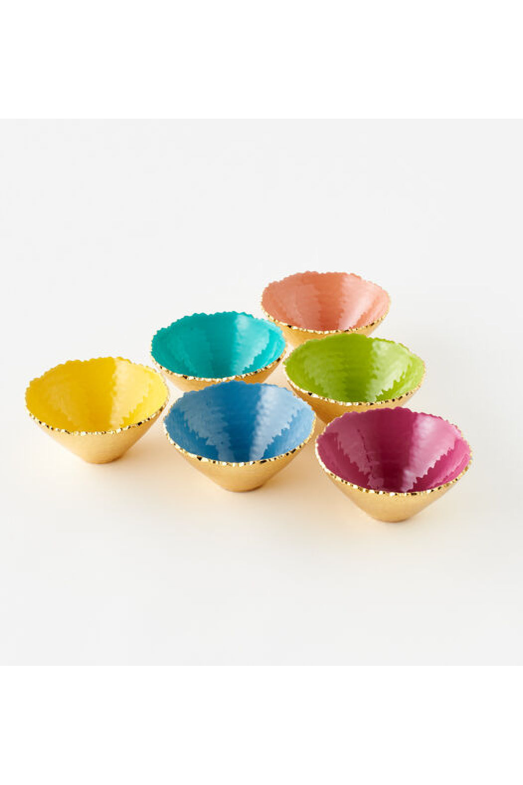 Colored Enamel & Gold Bowls (Multiple Colors)