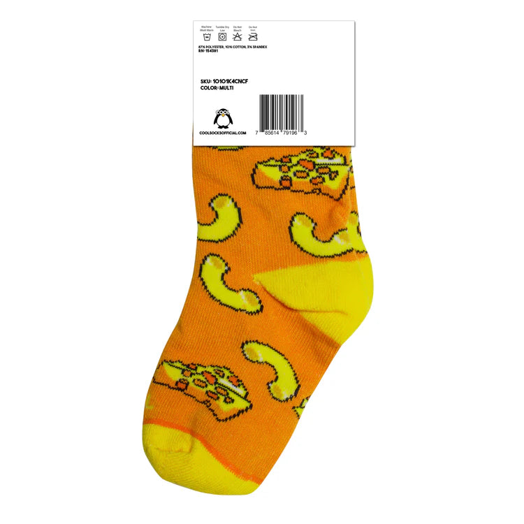 Mac N Cheezy Kids Crew Socks (Size 4-7)