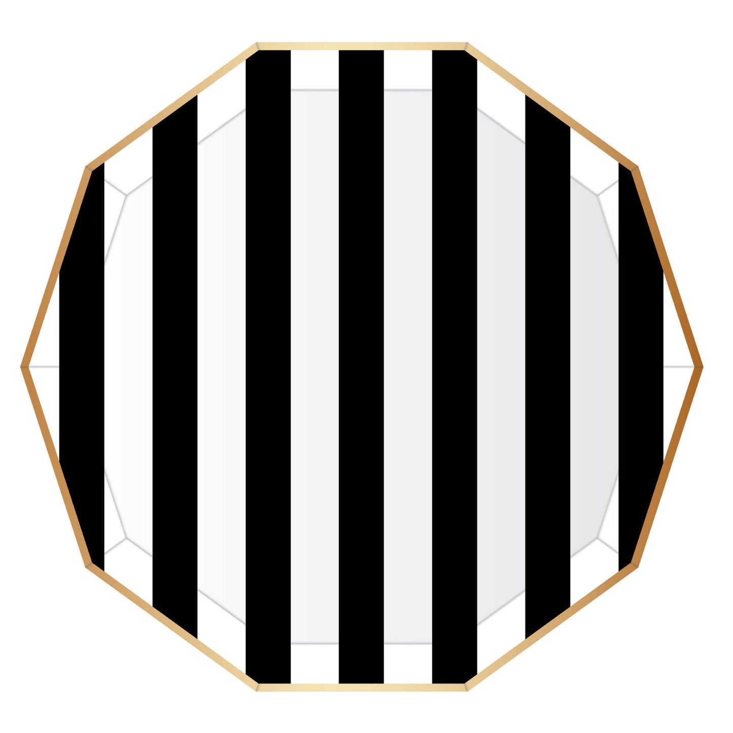 Black Noir Signature Cabana Stripe Plates
