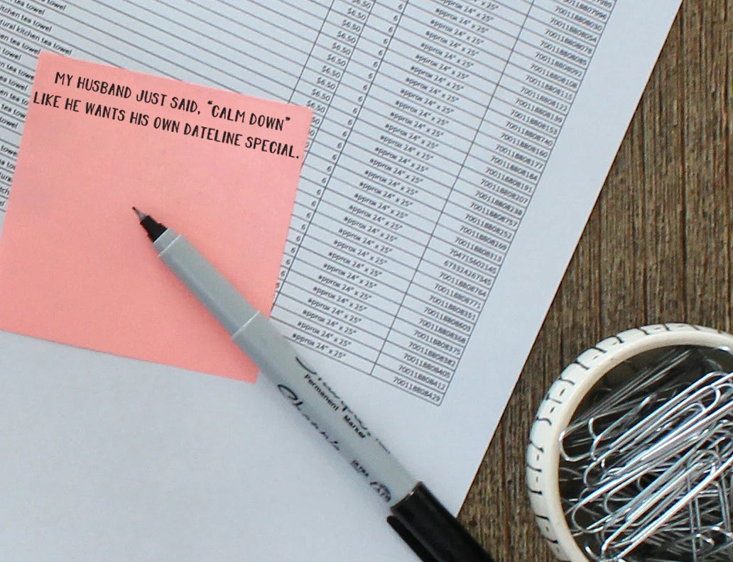 "My Husband Wants His Own Dateline Special..." Post-It Notes