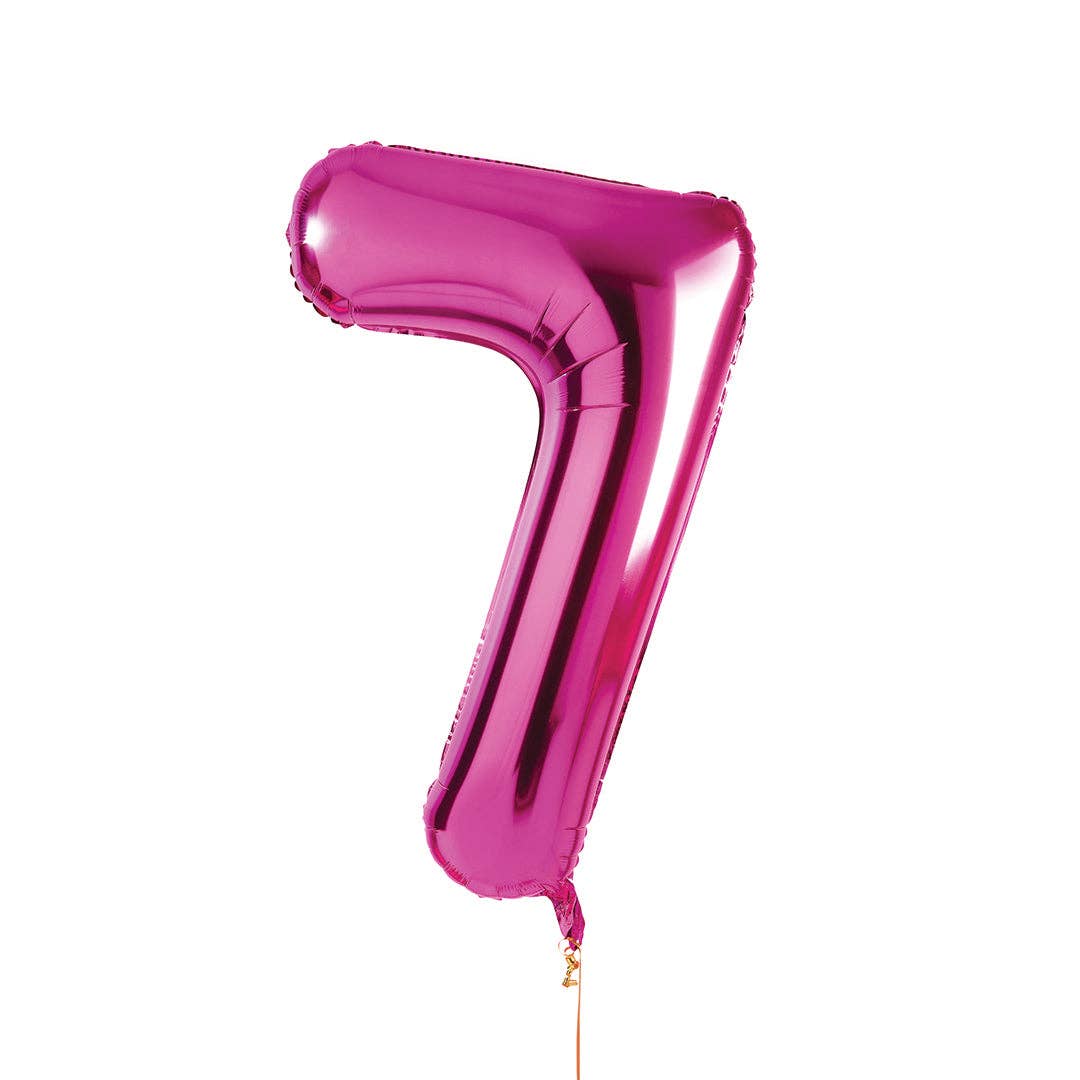 Hootyballoo by Club Green - Hot Pink Number '7' Foil Balloon 34"