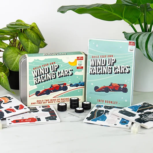 Build-Your-Own Wind-Up Racing Cars Kit