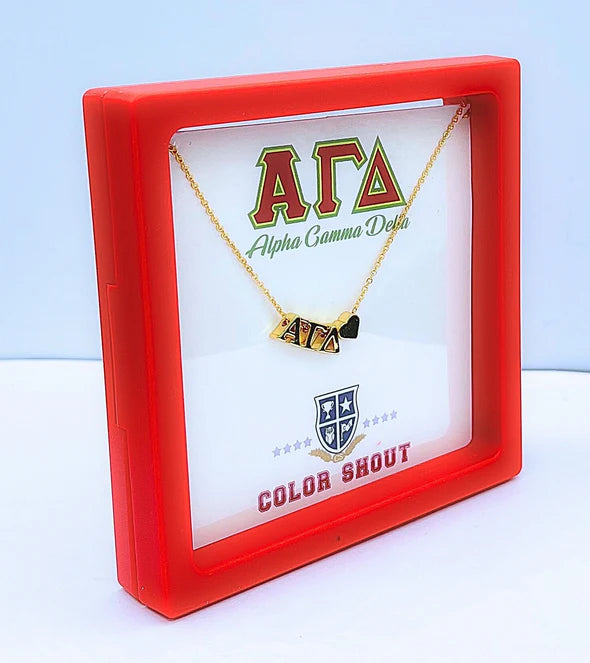 Alpha Gamma Delta Side Necklace