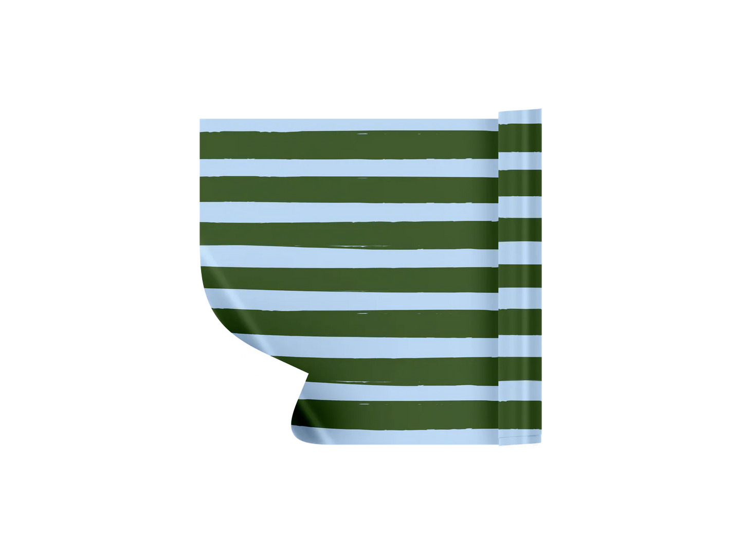 Blue & Green Stripe Table Runner