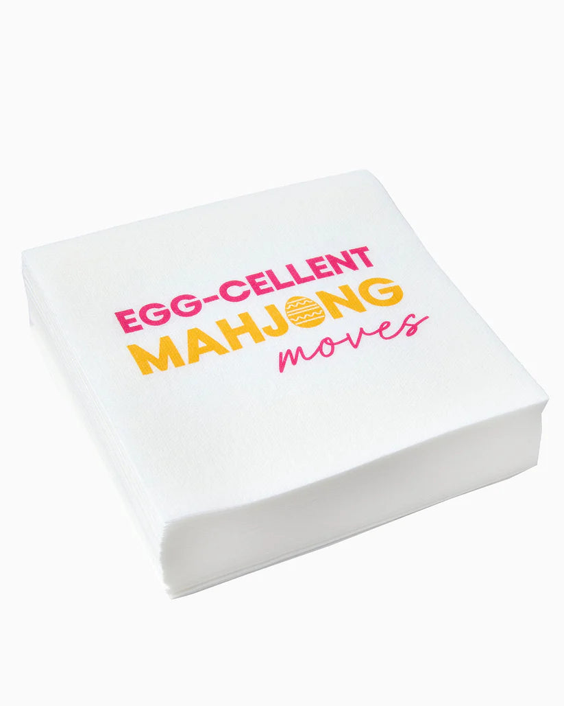 "Egg-cellent Mahjong Moves" Cocktail Napkins