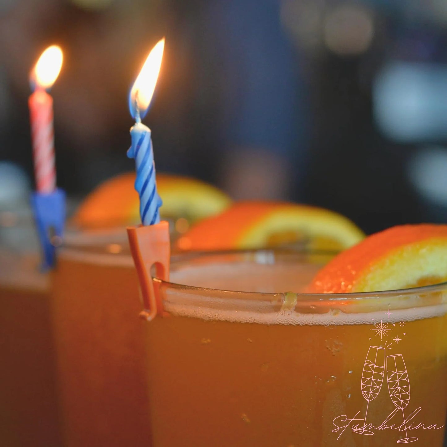 Multicolor Celebration Candle Clips