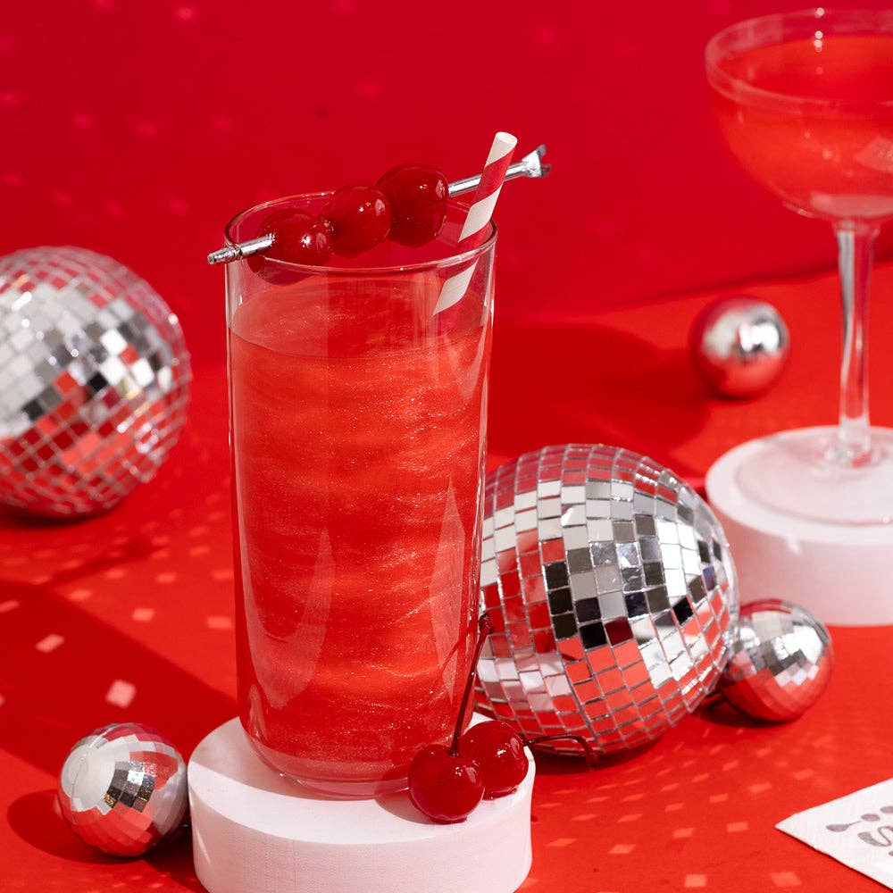 Shirley Temple Flavored Cotton Candy Drink Glitter Bombs