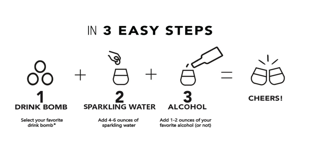 4 Pack Limited Edition Cocktail Drink Bomb™ Mix: Romance Box