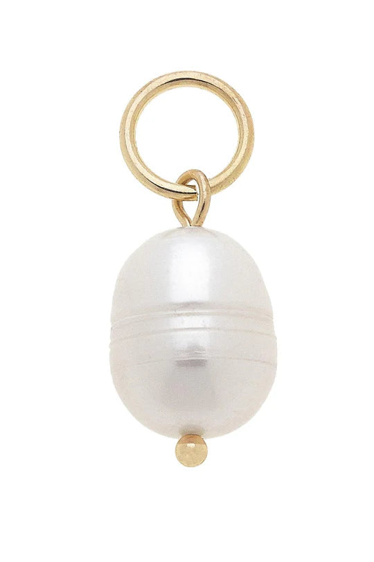 Baroque Freshwater Pearl Charm in Ivory
