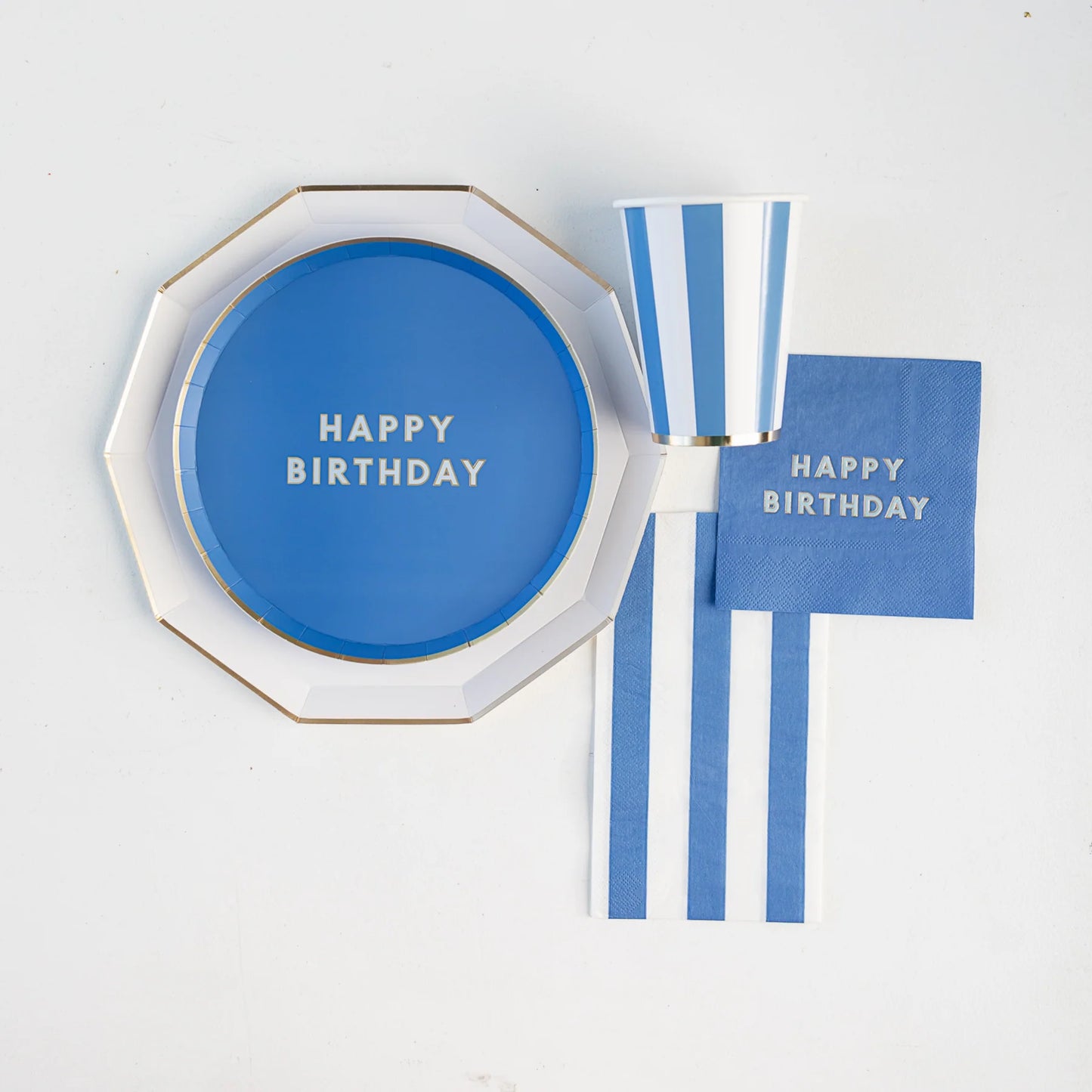 Palisades Blue Signature "Happy Birthday" Small Plates