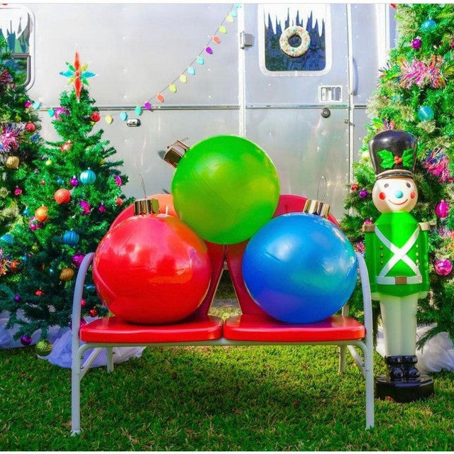 Classic Red Holiball Inflatable Ornament: Medium (18")