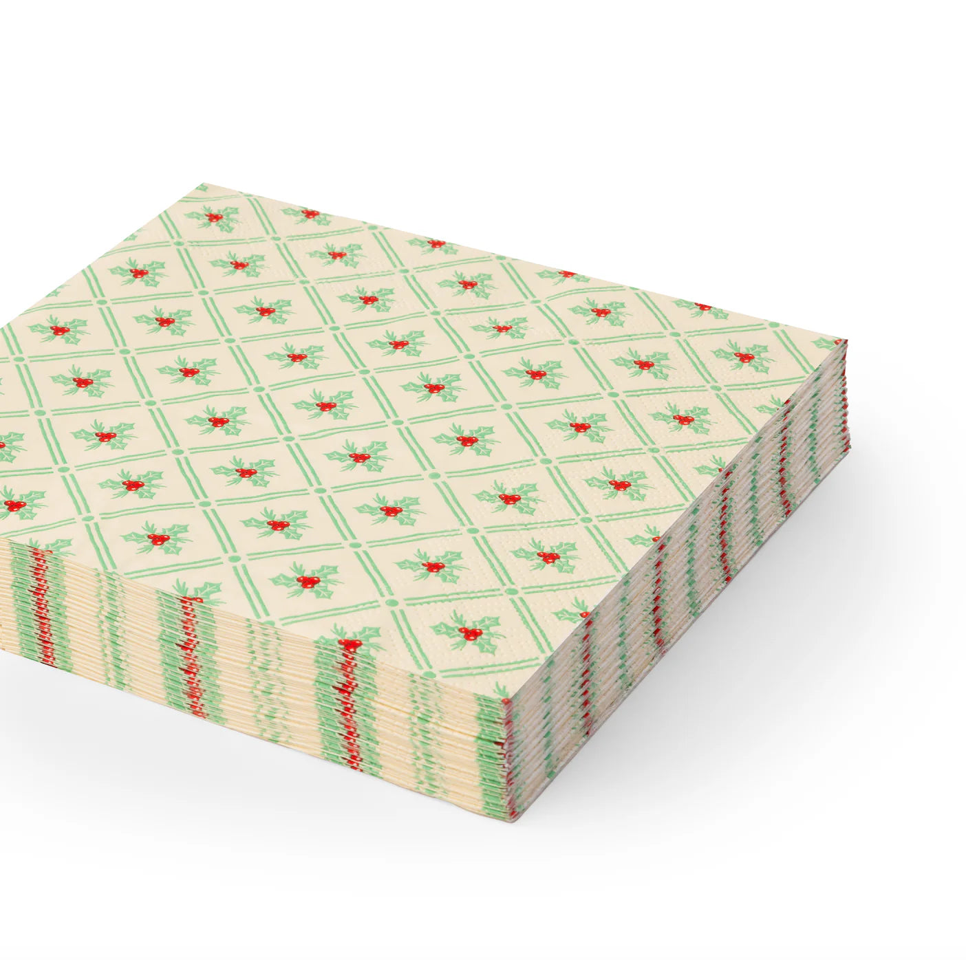 Holly Pattern Christmas Large Napkin