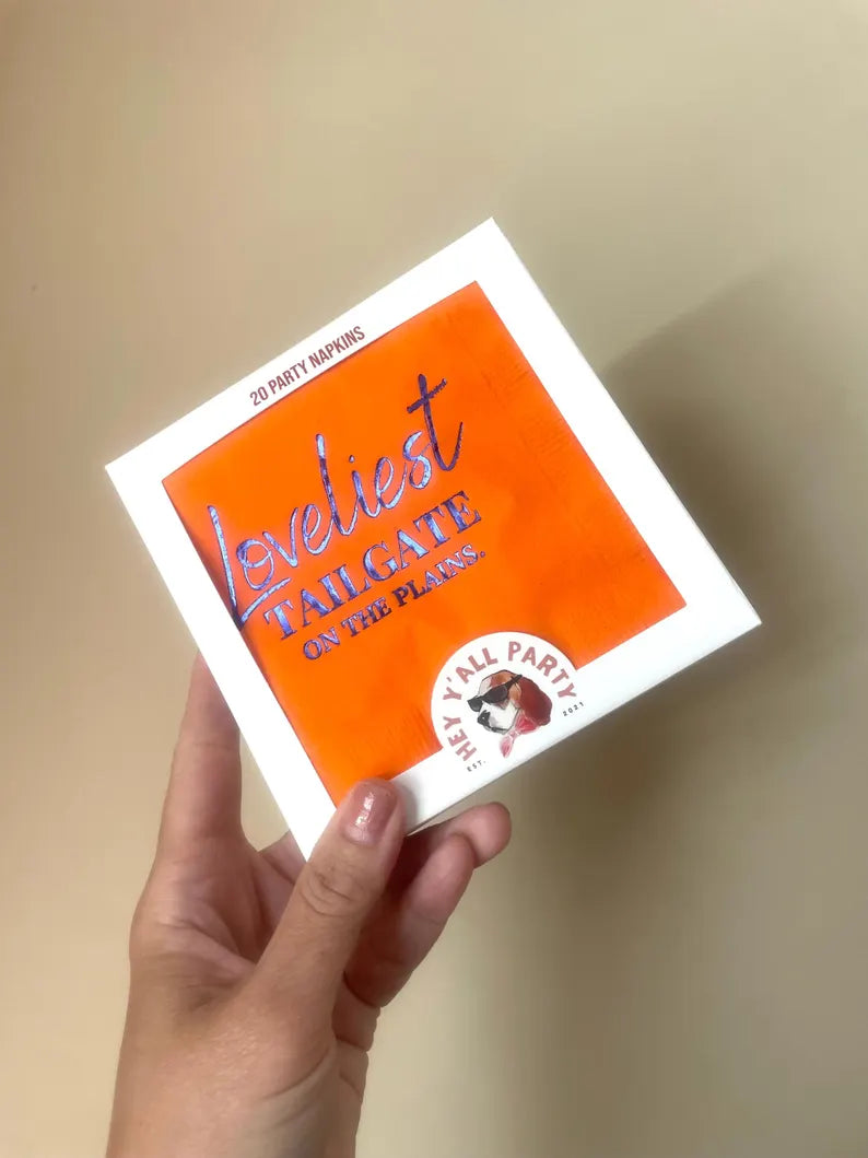 Loveliest Tailgate on the Plains Cocktail Napkins