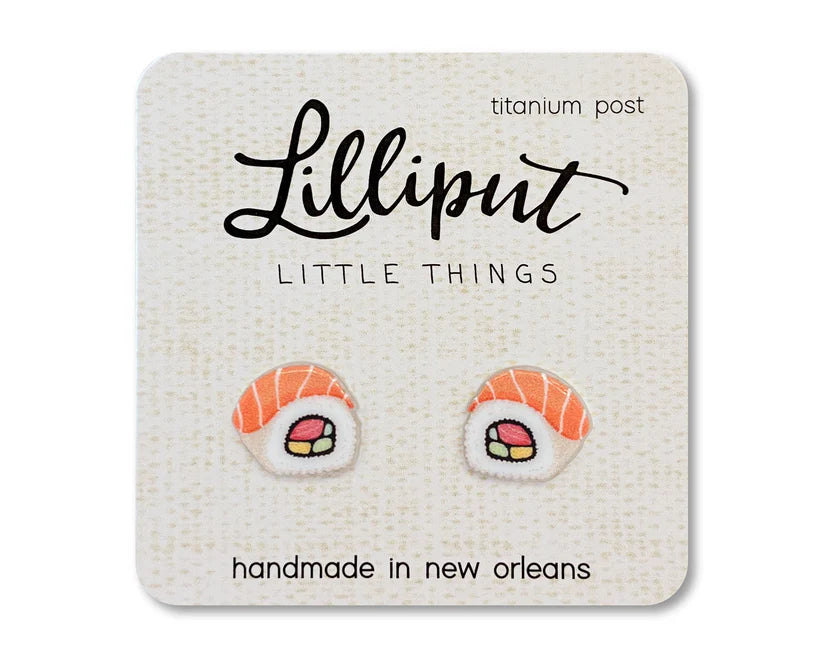 Hypoallergenic Earrings: Sushi Roll
