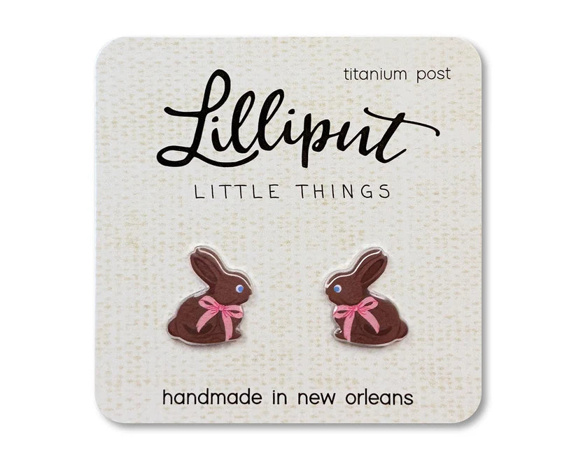 Hypoallergenic Earrings: Chocolate Easter Bunnies