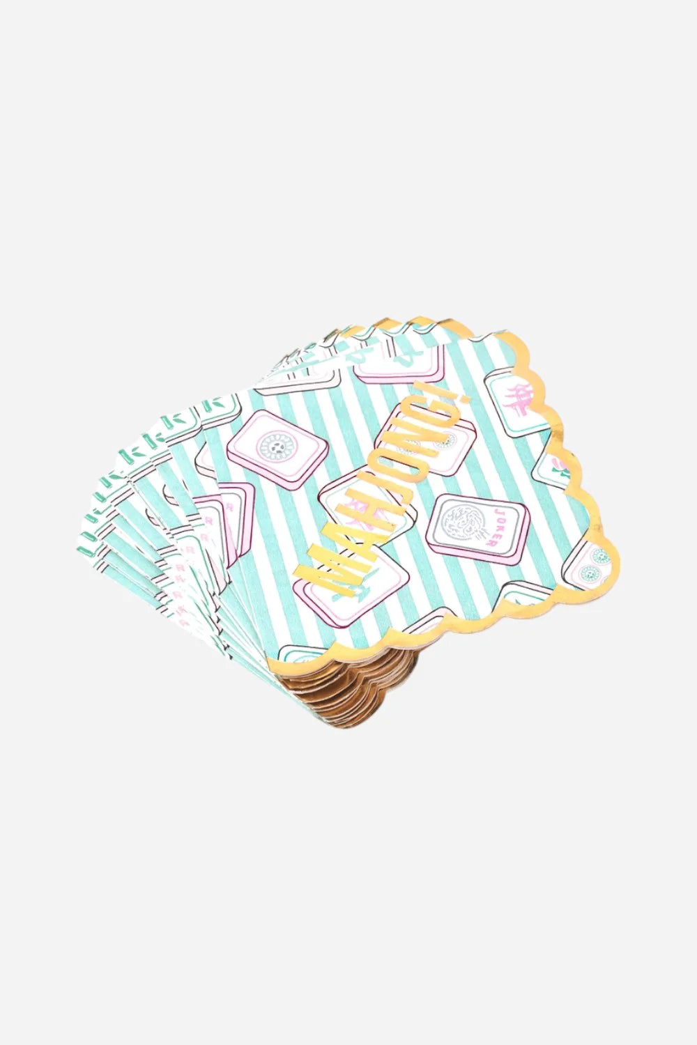 Mahjong Striped Paper Cocktail Napkins
