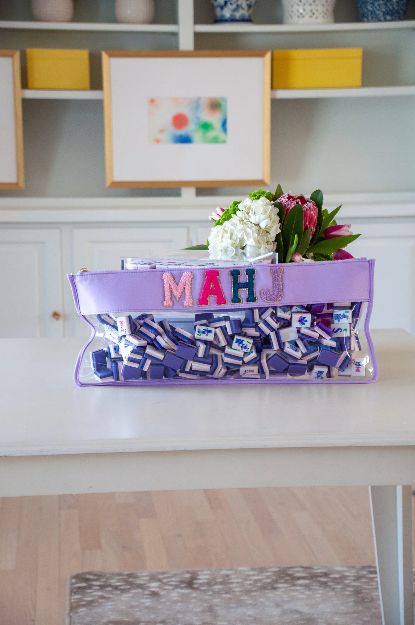 Lilac "Mahj" Tile Bag