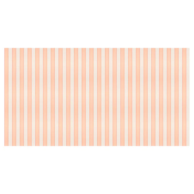 Peach Stripe Paper Tablecloth