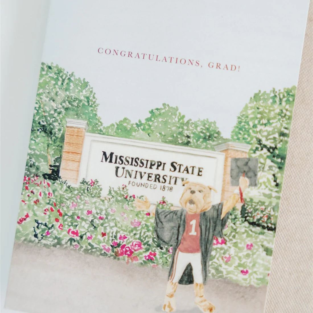 "Congratulations, Grad!" Mississippi State Graduation Greeting Card