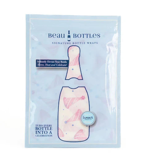 Beau Bottles Pastel Birthday Party Hats Bottle Wrap (La Marca Edition)