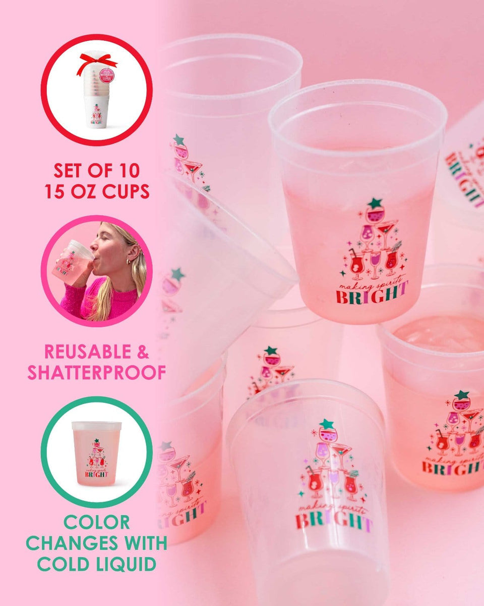 Making Spirits Bright Color Changing Christmas Cups